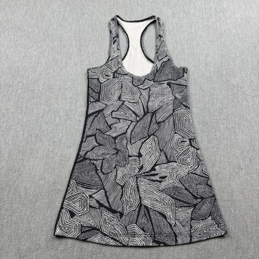 Lululemon Tank Top Womens 0 Black Multi Pattern Cool Racerback Yoga Gym Training